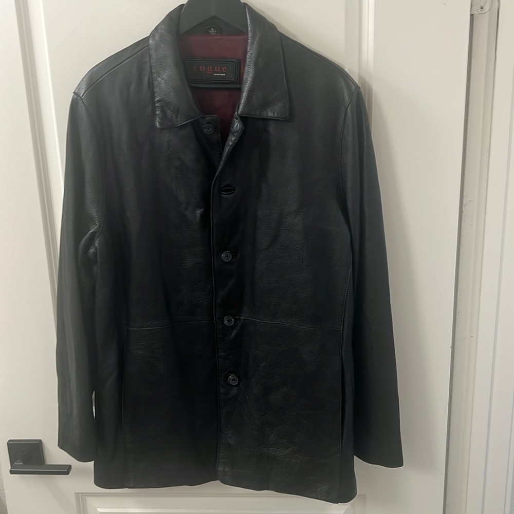 Rouge Leather Coat